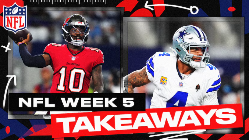 NFL Week 5 Takeaways: Bucs Finally Win, Cowboys D Is a Mess 🏈