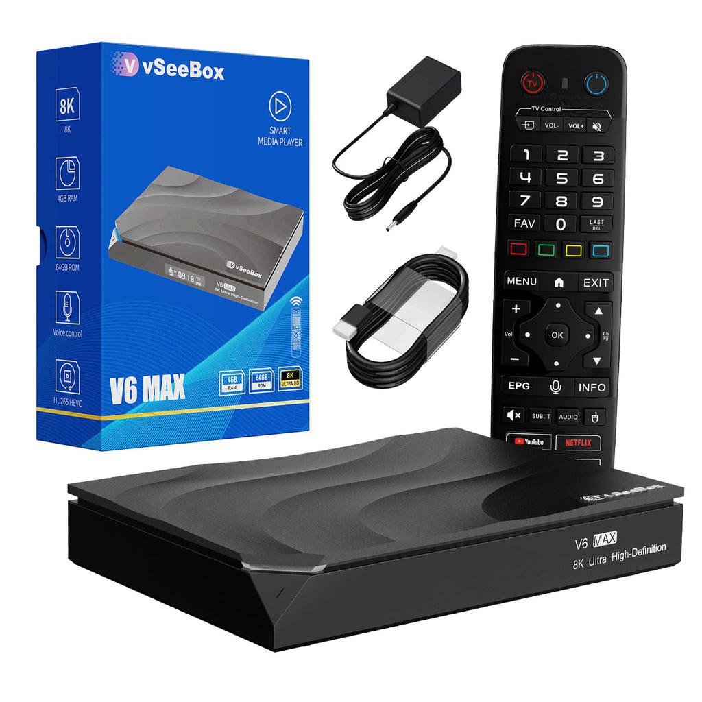 VseeBox V6 Max Android 14 TV Box | 8K HDR | 4GB+64GB | WiFi 6 | First Relea